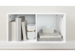 Armário de parede para TV 37x37x72 cm derivados madeira branco