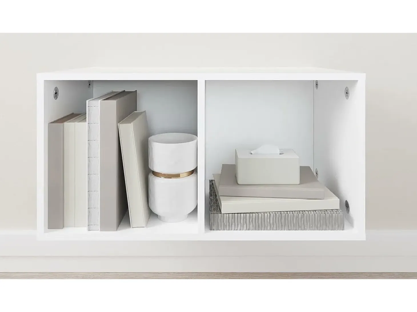 Armário de parede para TV 37x37x72 cm derivados madeira branco