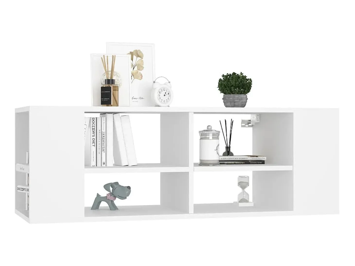 Armário de parede para TV 102x35x35 cm derivados madeira branco PT319168