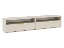 Armário de parede para TV pendurada Queen 75 cashmere
