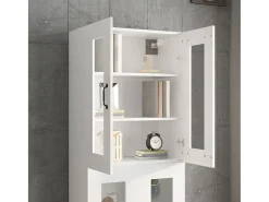 Armário de parede suspenso 69,5x34x90 cm branco