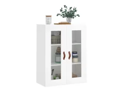 Armário de parede 69,5x34x90 cm branco brilhante