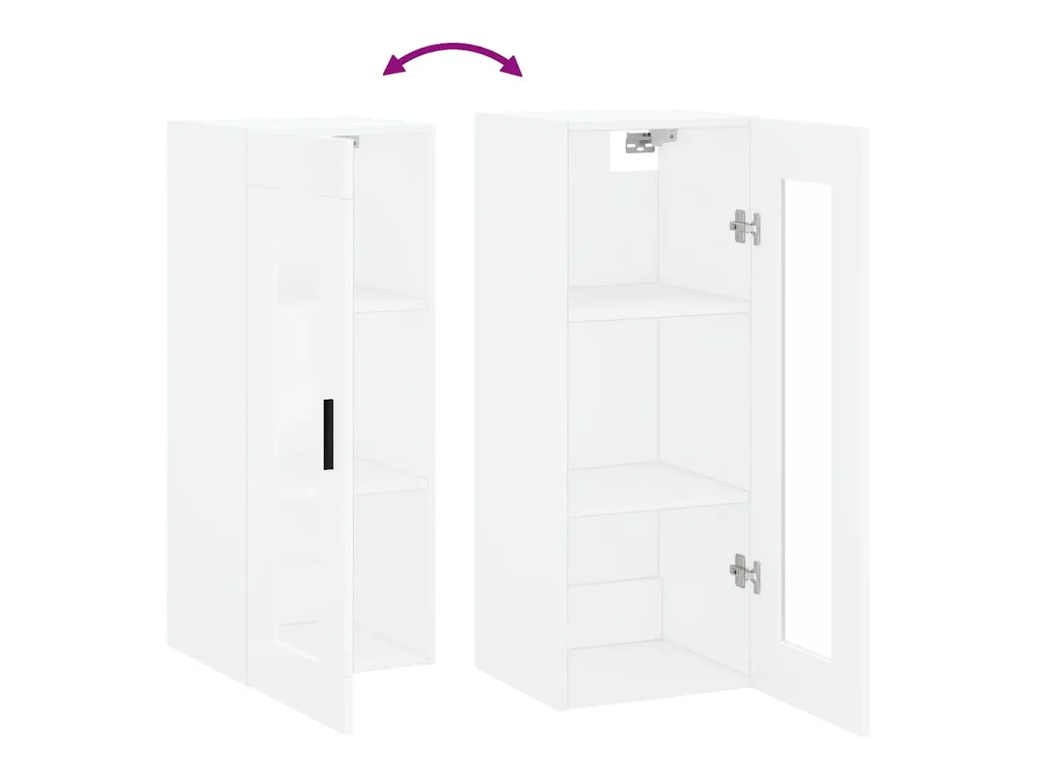 Armário de parede 34,5x34x90 cm branco