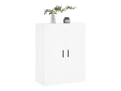 Armário de parede 69,5x34x90 cm derivados de madeira branco