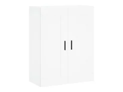 Armário de parede 69,5x34x90 cm derivados de madeira branco