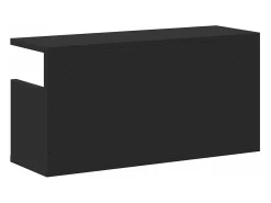 Armário de parede 60x20x30 cm derivados de madeira preto