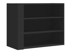 Armário de parede 75x35x60 cm derivados de madeira preto
