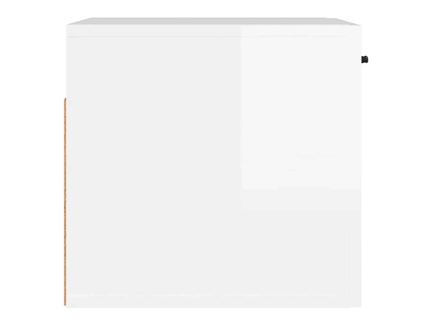 Armário de parede 80x36,5x35 cm deriv. madeira branco brilhante