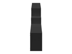 Armário de parede 158x18x53 cm derivados de madeira preto