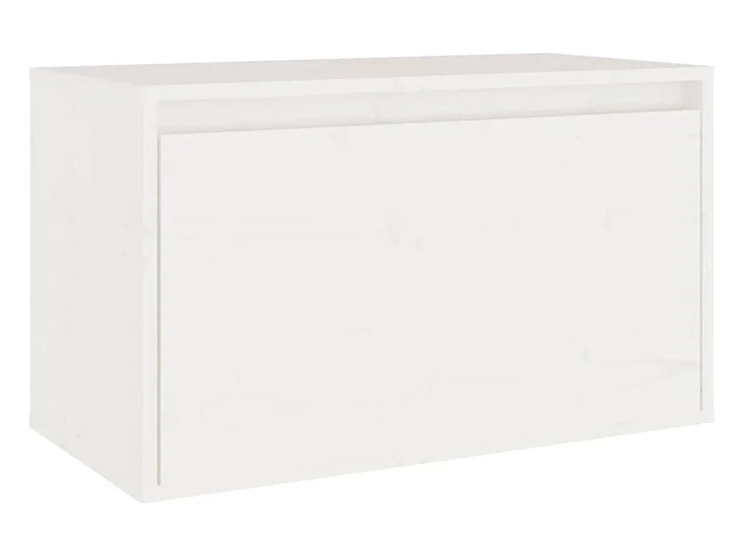 Armário de parede 60x30x35 cm madeira de pinho maciça branco