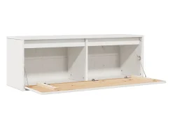 Armário de parede 100x30x35 cm madeira de pinho maciça branco