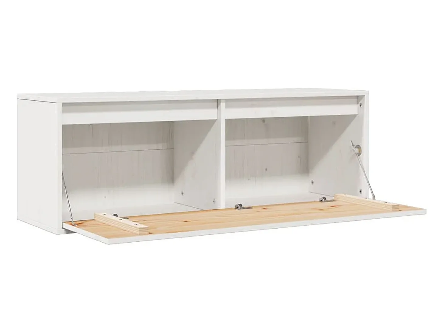 Armário de parede 100x30x35 cm madeira de pinho maciça branco