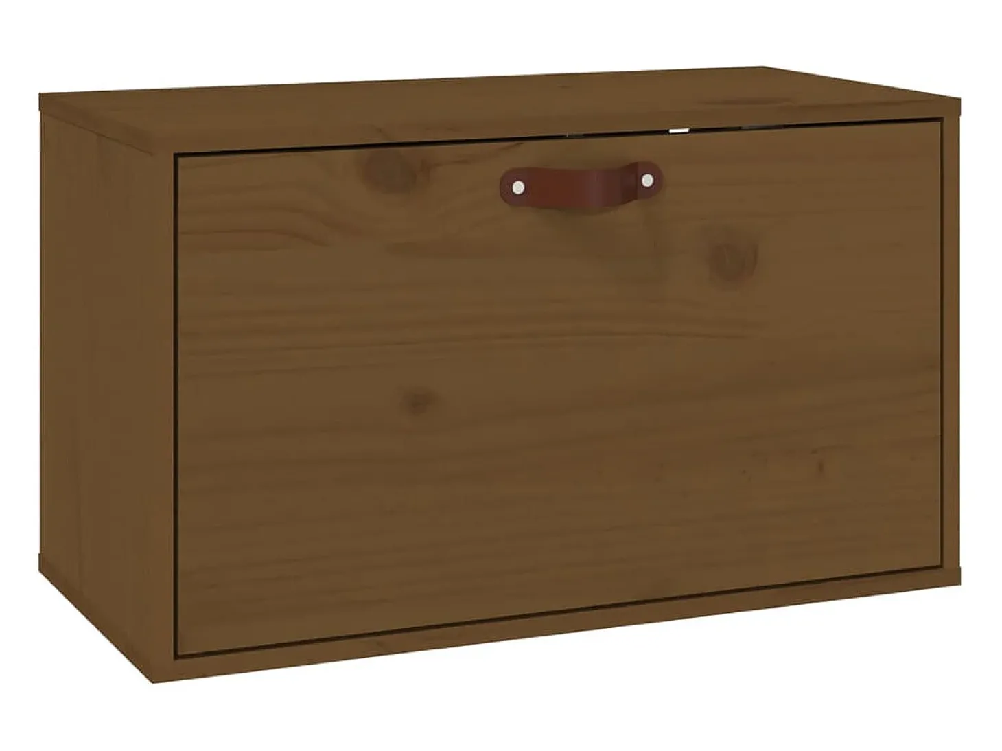 Armário de parede 60x30x35 cm pinho maciço castanho mel
