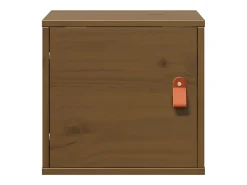 Armário de parede 31,5x30x30 cm pinho maciço castanho mel