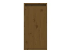 Armário de parede 30x30x60 cm pinho maciço castanho mel