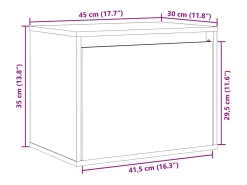 Armário de parede 45x30x35 cm pinho maciço castanho mel