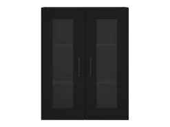 Armário de parede 69,5x34x90 cm preto