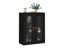 Armário de parede 69,5x34x90 cm preto