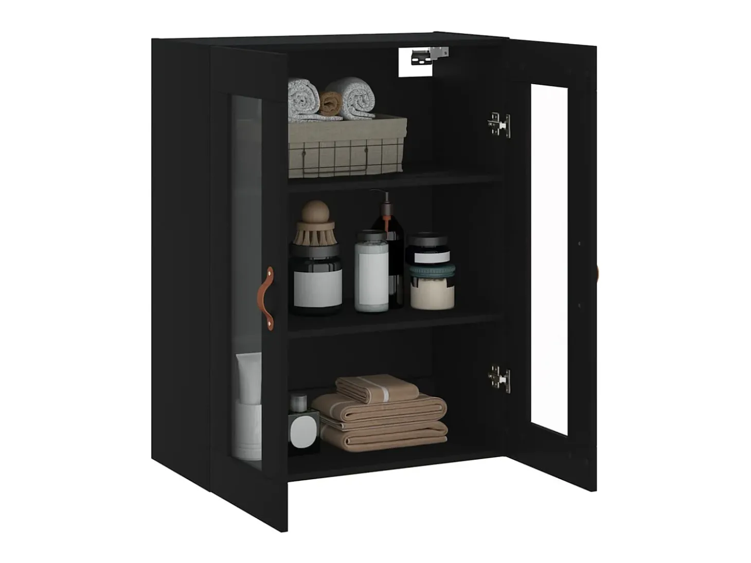 Armário de parede 69,5x34x90 cm preto