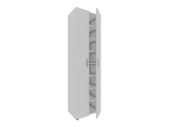 Armário de sapato de madeira VCM | Dimensões: A. 173 x L. 49 x P. 30 cm | Armário para uso integral | 8 compartimentos | 2 Portas rotativas – Ulas (Branco)