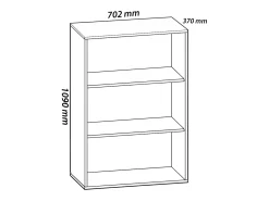 Armário de sapato de madeira VCM | Dimensões: A. 110 x L. 70 x P. 37 cm | Armário para uso integral | 5 compartimentos | sem portas– Lona (Branco)