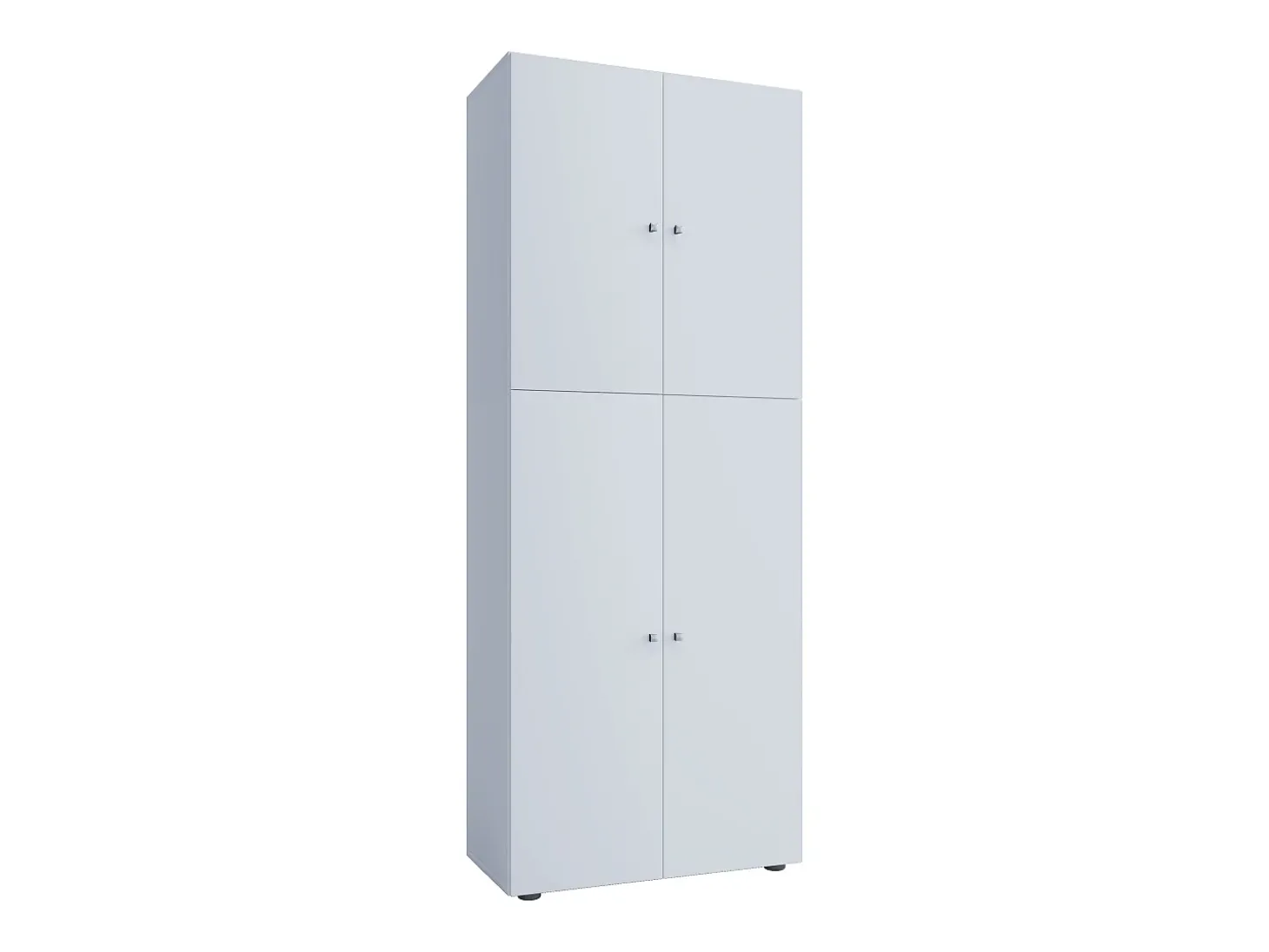 Armário de sapato de madeira VCM | Dimensões: L. 70 x A. 184 x P. 40 cm | Armário para uso integral | 5 compartimentos | 4 Portas rotativas - Lona (Branco)