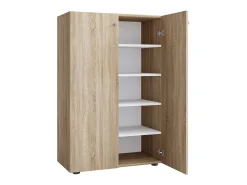 Armário de sapato de madeira VCM | Dimensões: A. 110 x L. 70 x P. 39 cm | Armário para uso integral | 5 compartimentos | 2 portas rotativas – Lona (carvalho Sonoma)