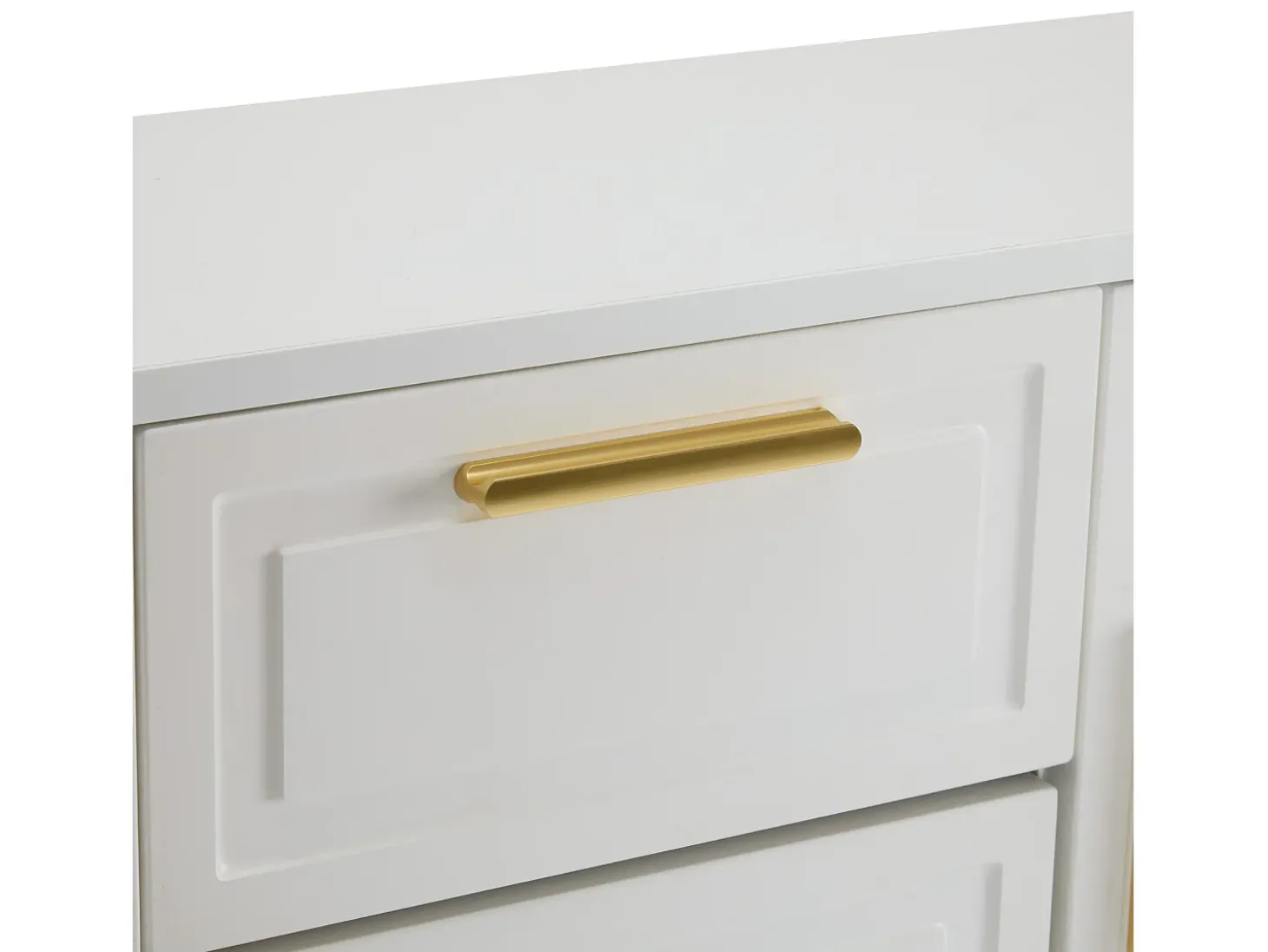 Armário de sapatos moderno 120×24×107 cm - 2 portas e 2 gavetas - 2 portas basculantes - branco