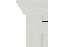 Armário de TV barroco com 2 portas de vidro em MDF cinzento