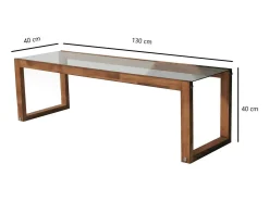 Armário de TV Dfrattes, Aparador de sala, Armário de TV baixo, Base de parede equipada, 130x40h40 cm, Carvalho