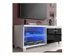 Armário de TV LED Blanco - Negro