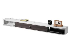 Armário de TV Montado na Parede SucceBuy Suporte de TV Flutuante de Parede, 180 cm, Consola de Multimédia com Gestão de Cabos, Prateleira Moderna de Aglomerado