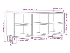 Armário de TV 103,5x30x50 cm derivados de madeira branco