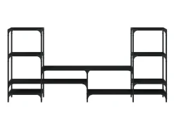 Armário de TV 206,5x28,5x95 cm derivados de madeira preto PT542948