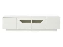 Armário de TV 180x40x45cm, 2 gavetas e 2 armários, LED, para até 75 polegadas, branco