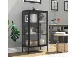 Armário em pé Floka Preto A. 110 x L. 60 x P. 35 cm
