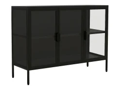 Armário em pé Floka Preto A. 80 x L. 110 x P. 35 cm