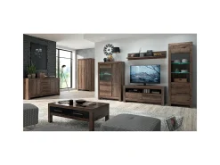 Armário expositor de 2 portas Adam Madeira escura