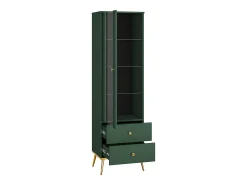 Armário expositor de 1 porta e 2 gavetas Thalia Green