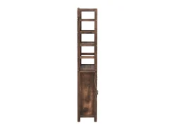 Armário expositor 46x24x140 cm paulownia maciça castanho-escuro PT612785