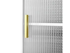 Armário giratório com tomadas, iluminação LED e painel perfurado - Branco