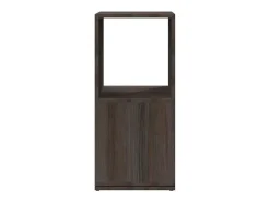 Armário giratório 34,5x34,5x75,5cm aglom. cinza/carv. castanho