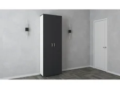 Armário haaus Como, 2 Portas, Antracite/Branco, L 66 x P 35 x A 200 cm