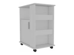 Armário inferior para micro-ondas em melamina com armário e 4 prateleiras , 73,.4 cm X 60 cm X 39,8 cm , Branco