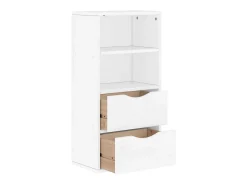 Armário lateral com gavetas 40x24x79 cm pinho de madeira maciça