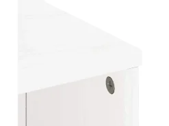 Armário lateral ODDA branco 40x24x79 cm pinho de madeira maciça