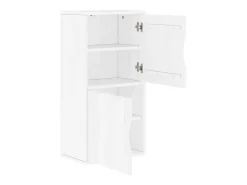 Armário lateral ODDA branco 40x24x79 cm pinho de madeira maciça