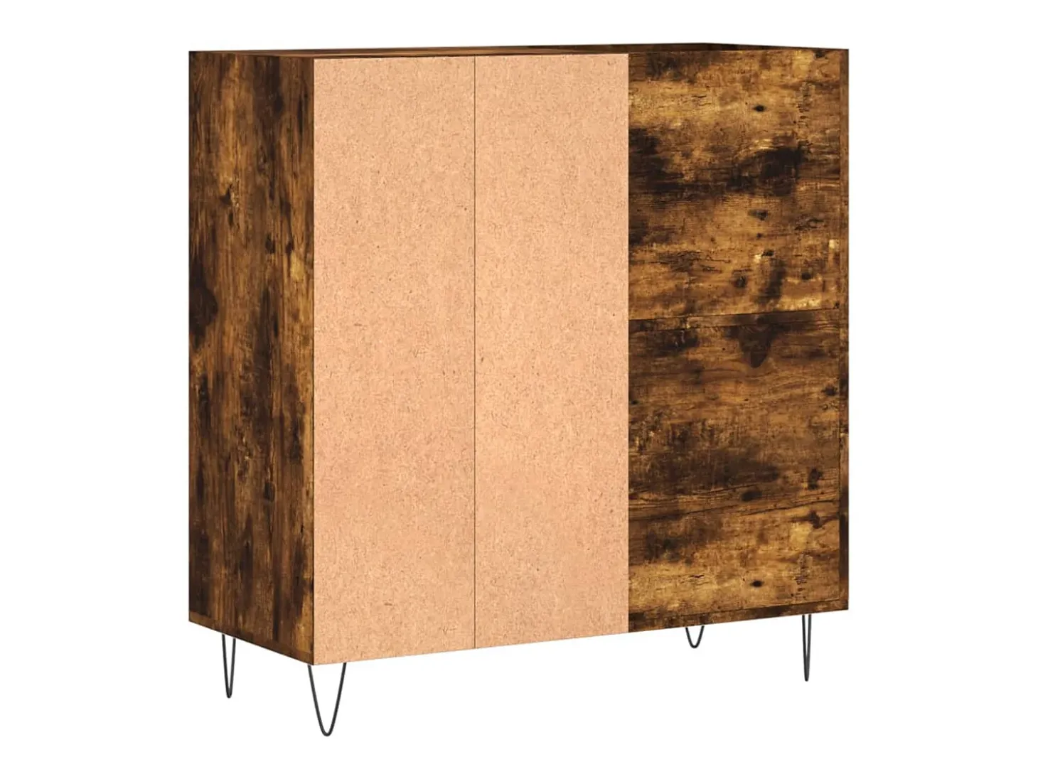 Armário p/ discos 84,5x38x89 cm deriv. madeira carvalho fumado