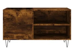 Armário p/ discos 85x38x48 cm deriv. madeira carvalho fumado