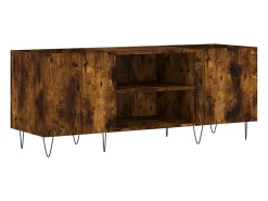 Armário p/ discos 121x38x48 cm deriv. madeira carvalho fumado